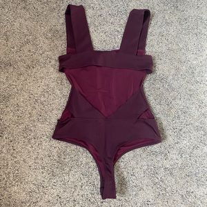 She’s Strappy Duo Bodysuit Free People Eggplant Sz S